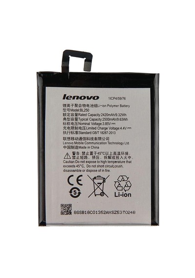 Lenovo Vibe S1  Kalitesinde Batarya Pil - S1a40 - Bl-250 - 2500 Mah -