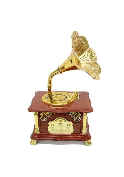 Gramofon Ayaklı Müzikli Vintage Müzik Kutusu Hediyelik