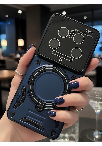 Mi 14 Ultra İçin Uyumlu 3d Kamera Lens Korumalı Yüzüklü Stand Olabilen Kılıf