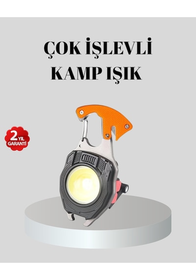 Çok - 184 - Fonksiyonlu Anahtarlık Fener Güçlü Led Işıklı, Şarjlı, Düdüklü Ve Tornavidalı Mini - Glblseme - El Feneri