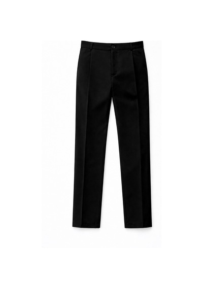 Antioch Pileli Relaxed Fit Erkek Pantolon Siyah