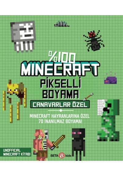 %100 Minecraft Pikselli Boyama - Canavarlar Özel - Ihzz-728198