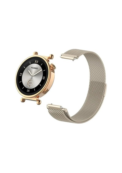Huawei Watch Gt6 41mm / Gt5 Pro 42mm / Gt5 / Gt4 41mm Uyumlu 18mm Hasır Çelik Kordon