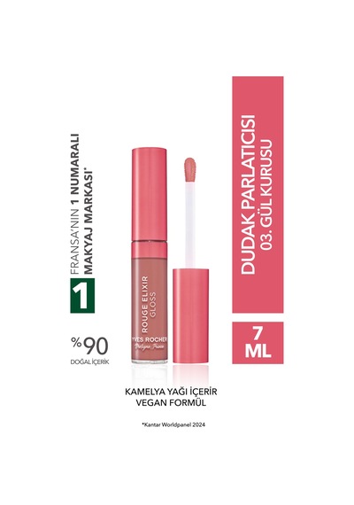 Yves Rocher Dudak Parlatıcı-7 Ml-03.gül Kurusu 03 Gül Kurusu
