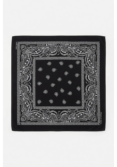 Mollycrush Unisex Siyah Etnik Desenli Bandana Fular Günlük Saç Aksesuarı, Boyunluk Ve Outdoor Model Siyah
