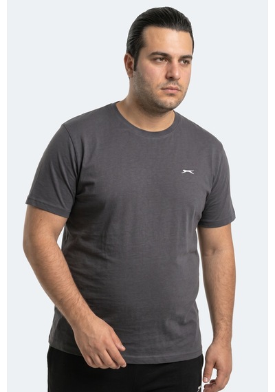 Slazenger Rosalva Jmb Erkek Büyük Beden Koyu Gri Tişört
