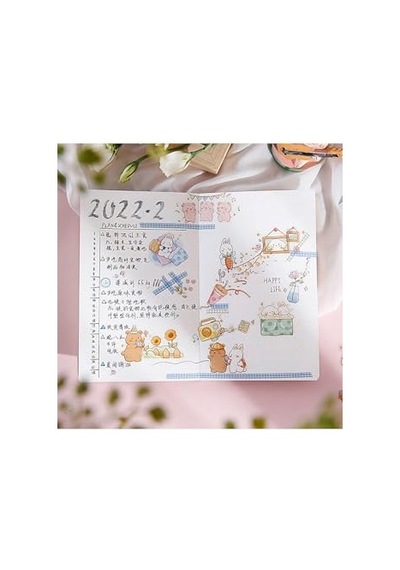 Honey Adventures Temalı 40 Adet Sticker Seti Bullet Journal