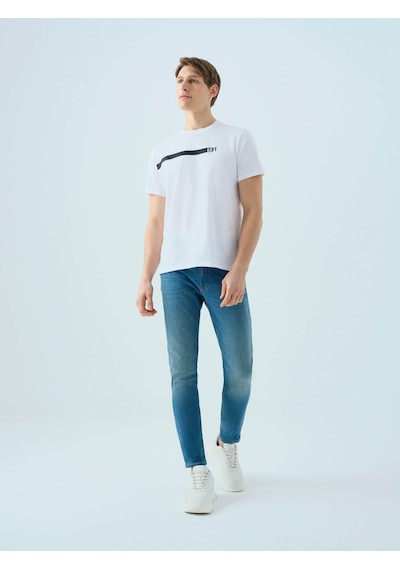 Loft Regular Fit Beyaz Erkek T-shirt Lf2039588 Beyaz