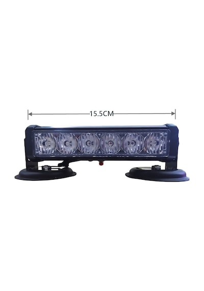 Tepe Çakar Lamba Mıknatıslı Vantuzlu 21 Fonksiyonlu 15,5cm 6 Ledli Kırmızı-mavi Usb-fiş Şarjlı-kumandalı Adet / Lapa118-2