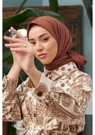 Silk Home Twill Eşarp 11343-51 Kahve