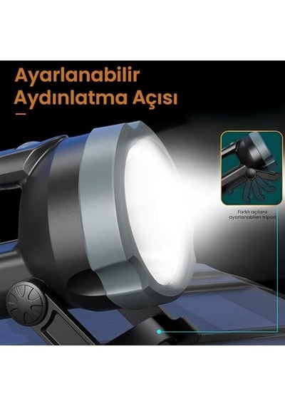 Sfl3101/93 800 Lümen Şarj Edilebilir Kamp, Dağcılık, Dış Mekan Tripod Ayaklı Projektör Tipi Taşınabilir Led S Genel