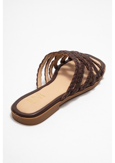 Luvishoes Luvi Shoes Alısha Kahverengi Hakiki Deri Örgü Bantlı Kadın Terlik Kahverengi Luvishoes Luvi Shoes Alısha Kahverengi Hakiki Deri Örgü Bantlı Kadın Terlik Kahverengi