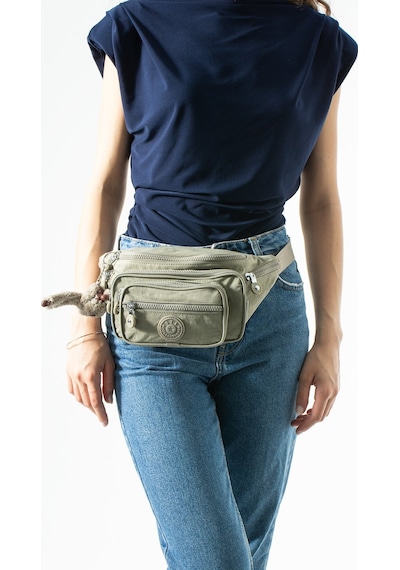 571 Collections Unisex Çok Cepli, Su Geçirmez, Çapraz Askılı Bel Çantası Freebag Vizon Model: 571-7j