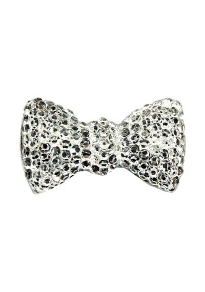 Polyester Papyon Fiyonk, 2,0 X 1,0 Cm - 25 Adet - Gümüş