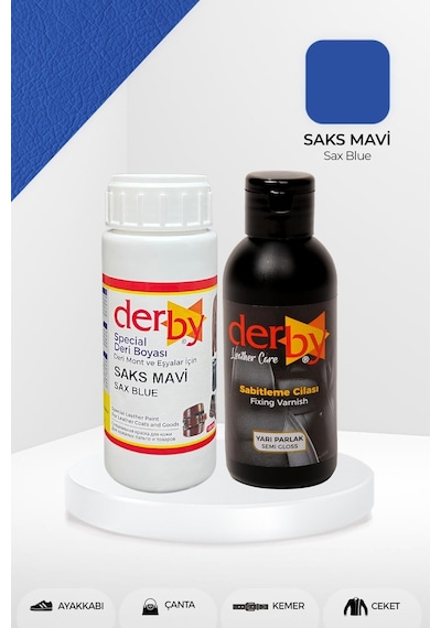 Derby Deri Mont Boyası ve Sabitleme Cilası 100 G Set