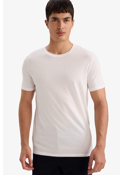 Defacto Slim Fit Tişört M6606az26spwt34 Beyaz-wt34