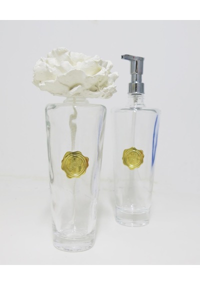Missi Konik Uzun Cam Şişe Seramik Taşlı White Jasmine Oda Kokusu 400 ML
