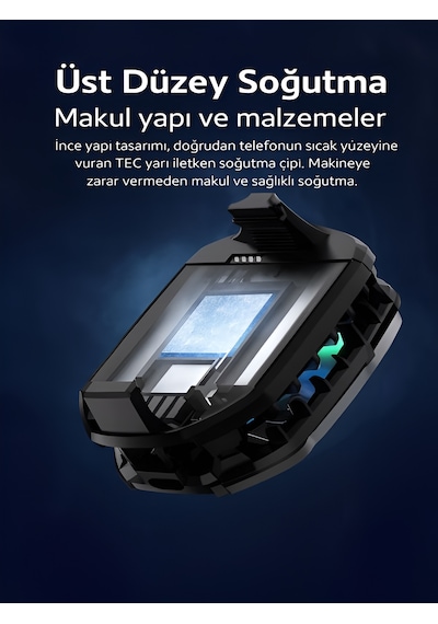 Rgb Işıklı Mobil Cep Telefon Radyatör Fanı Youtube Canlı Yayın Tiktok Gamer Soğutucu