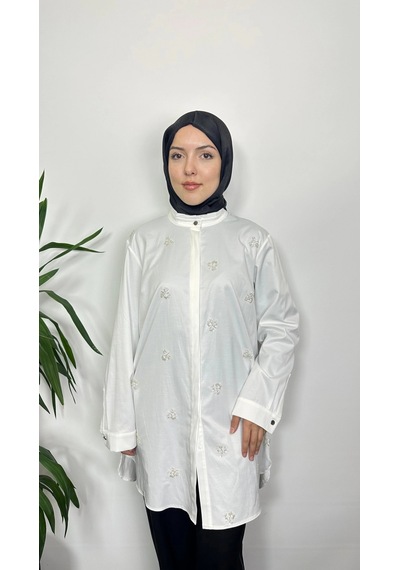 Fuat Gürşen Fg-25k4316-e Ekru Renk Tunik Çok Renkli