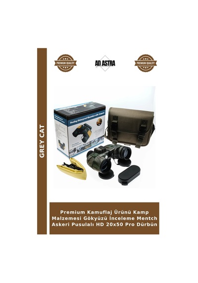 Premium Kamuflaj Ürünü Kamp Malzemesi Gökyüzü İnceleme Mentch Askeri Pusulalı Hd 20x50 Pro Dürbün
