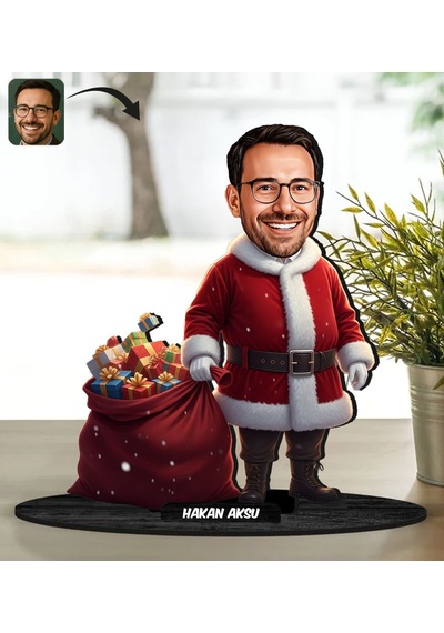 Bk Gift Kişiye Özel Erkek Yılbaşı Tasarımlı Karikatür Biblo -12, Yılbaşı Hediyesi, Yeni Yıl Hediyesi Kobitmeyencom35621 Bk Gift
