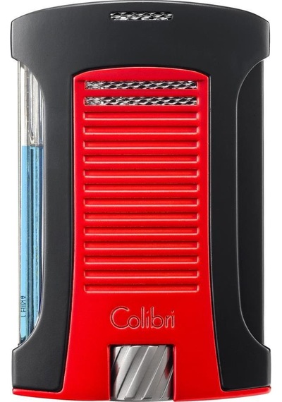 Colibri Daytona Tek Torch Pürmüz Metalik Kırmızı-siyah Puro Çakmağı