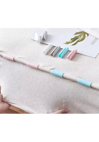 12 Adet Klips Çok Amaçlı Torba Klipsi Çarşaf Tutucu Sabitleyici Organizer Plastik Tr Diğer