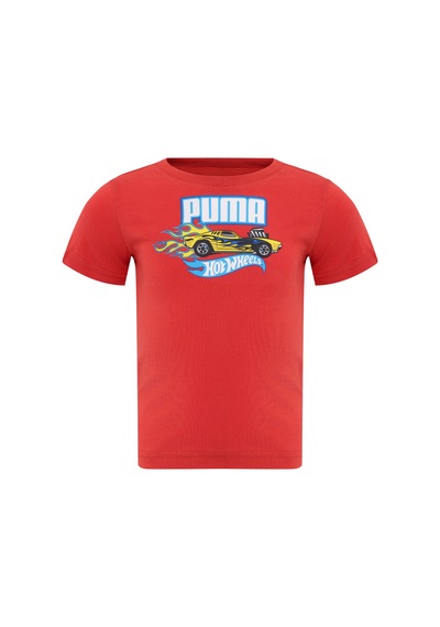 Puma X Hot Wheels Graphic Kırmızı Erkek Çocuk Kısa Kol T-shirt 000000000102230701 KIrmızı