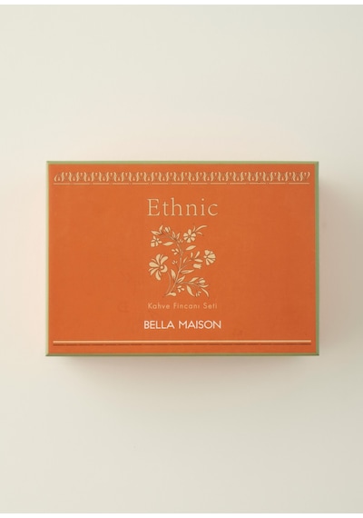 Bella Maison Ethnic 6'lı Kahve Fincanı Seti 90 Cc Çok Renkli