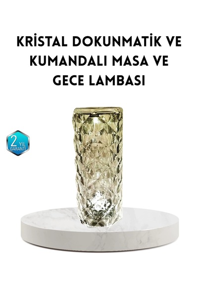 Kristal Rgb Led Masa Lambası - Renkli Kumandalı Işık, Dekoratif Ve Enerji Tasarruflu
