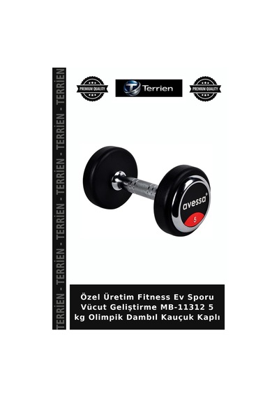 Özel Üretim Fitness Ev Sporu Vücut Geliştirme Mb-11312 5 Kg Olimpik Dambıl Kauçuk Kaplı Diğer