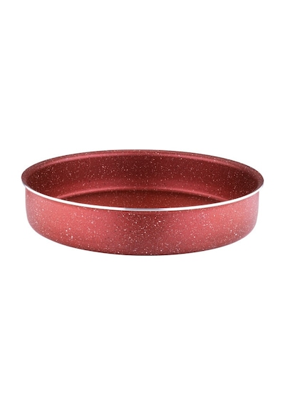 32 Cm Granit Yuvarlak Fırın Tepsisi - Kırmızı Kırmızı