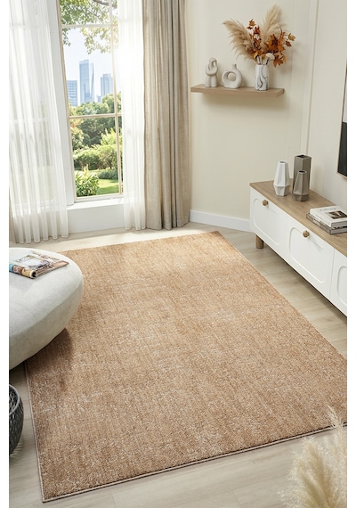 Mariesse Home Wool Serisi Bukleli Yumuşak Dokulu İskandinav Dokuma Halı 1086-hardal