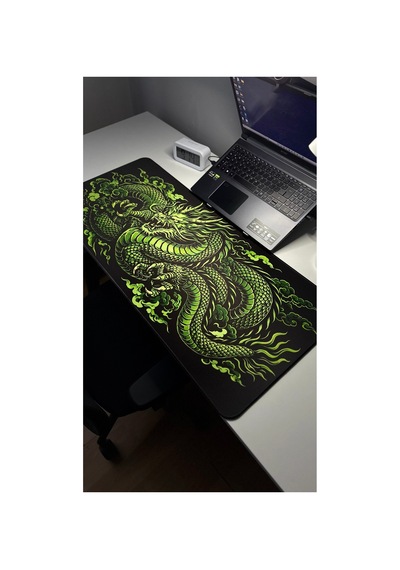 Ejderha Yeşil V3 90x40 Xxl Gaming Kauçuk Kaymaz Taban Mouse Pad Fare Altlığı