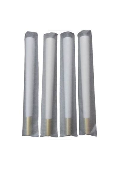 Gürgen Ahşap Sandalye Sehpa Ayağı Metrik-8 Vidalı 42 Cm - 4 Adet Ucu Gold Beyaz Renk