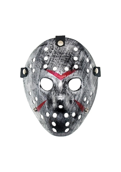 Mey İthalat Jason Maskesi Hannibal Maskesi Metal Gümüş Renk 20x25 Cm