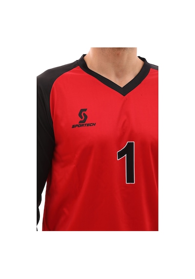 Sportech Kırmızı Sünger Destekli Kaleci Forma Takımı R0124 Kırmızı