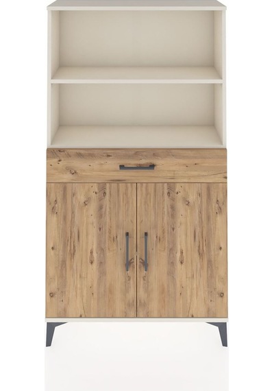 Arges Dolap 3 Raflı Tek Çekmeceli 2 Kapaklı 88x30x163 Aytaşı-çam Aytaşı