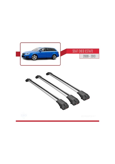 Seat Exeo 3r9 2009-2013 Arası İle Uyumlu Ace-1 Ara Atkı Tavan Barı Gri 3 Adet Bar