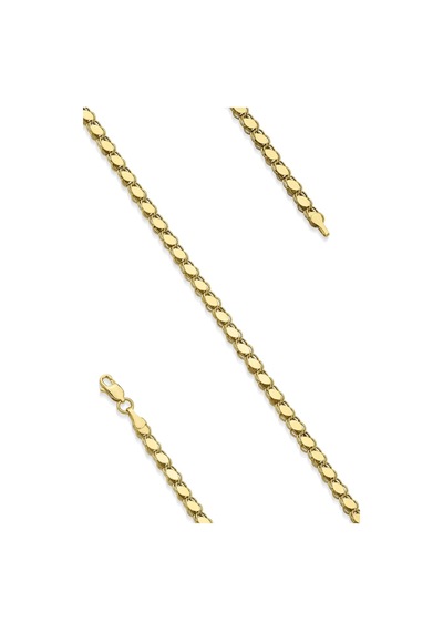Fiyonk Kuyumculuk 14 Ayar Altın Pullu Bileklik 4 Mm Rose Pembe Altın
