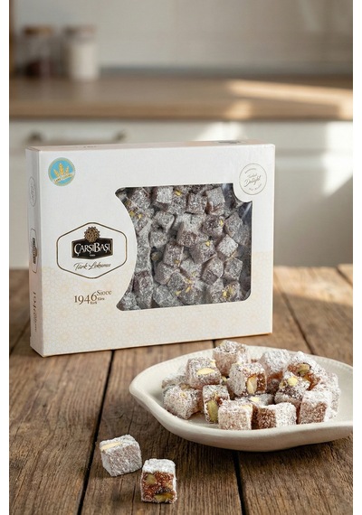 Glutensiz Çifte Kavrulmuş Antep Fıstıklı Duble Lokum 900 Gram