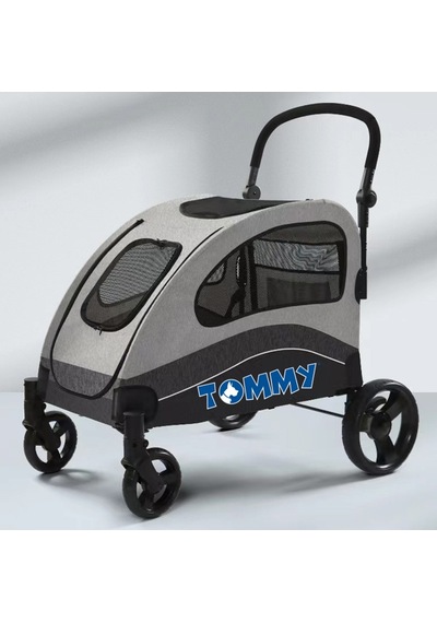 Tommy Evcil Hayvan Arabası Gri 90 X 73 X 108 Cm Max 60 Kg