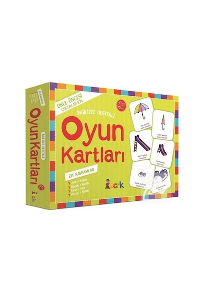 İngilizce Destekli Oyun Kartları - Zıt Kavramlar- Bıcırık Yayınları