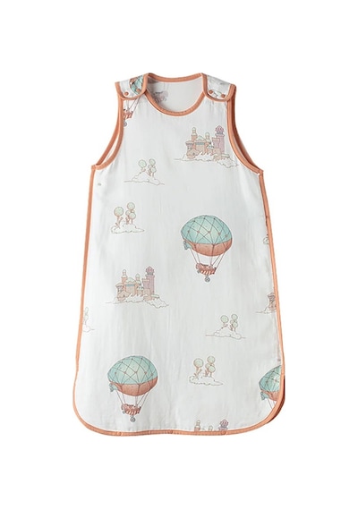 Baby Whale Blue Kolsuz Bebek Uyku Tulumu, S Beden, Nefes Alabilir, Fermuarlı Turuncu