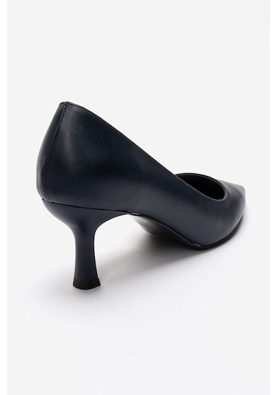 Luvishoes Arel Lacivert Cilt Kadın Topuklu Ayakkabı