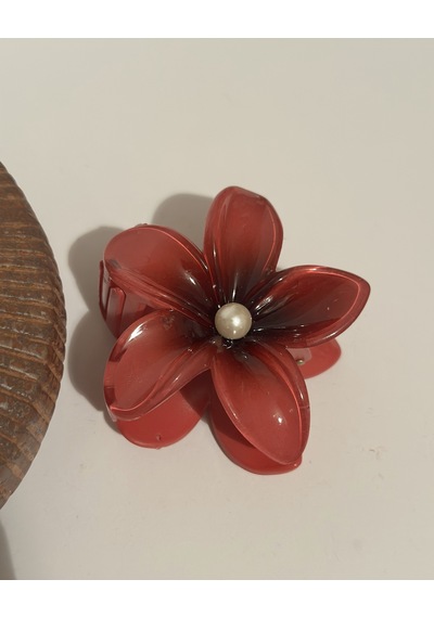 İncili Lotus Kemik Mandal Toka Çok Renkli