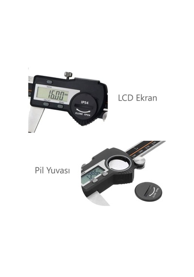 Loyka B5110-150 Bilgi Çıkışlı Dijital Kumpas 0-150mm Ip54 Korumalı