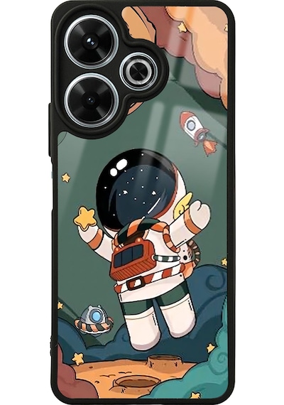 Xiaomi Redmi 13 4g Anime Astronot Tasarımlı Glossy Telefon Kılıfı Çok Renkli