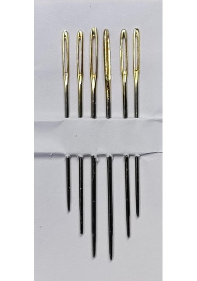 Needles Etamin Kaneviçe İğnesi Altın Gözlü Küt Uçlu