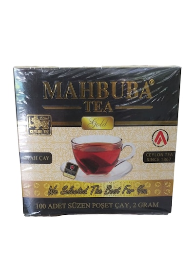 Mahbuba Gold 4 Kutu 100 Adet X 2gr Süzen Poşet Çay %100 Ceylon Tea Siyah Çay